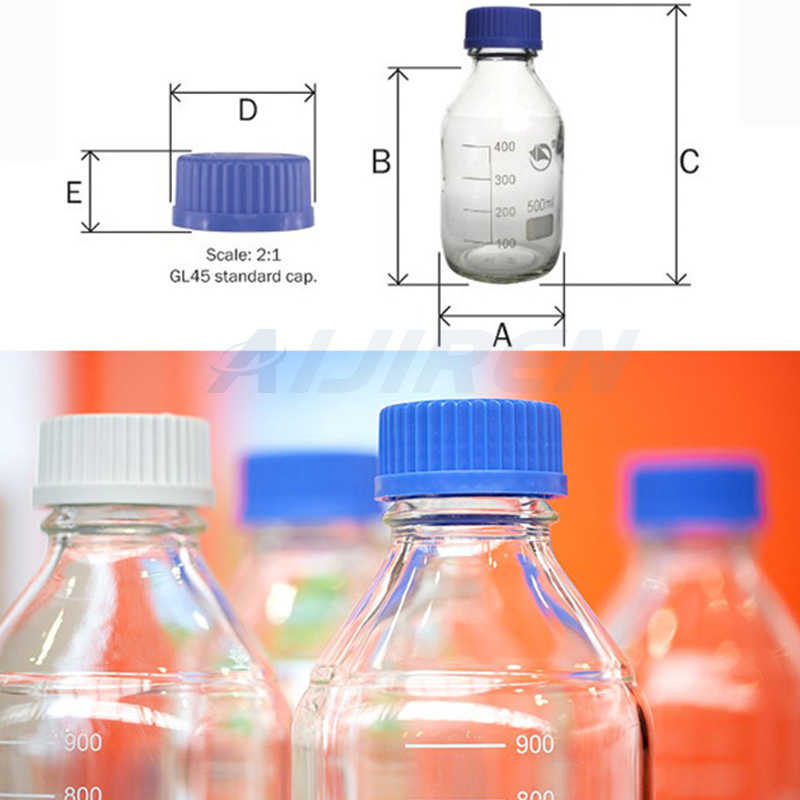 Media Storage Glass Wide Mouth clear reagent bottle